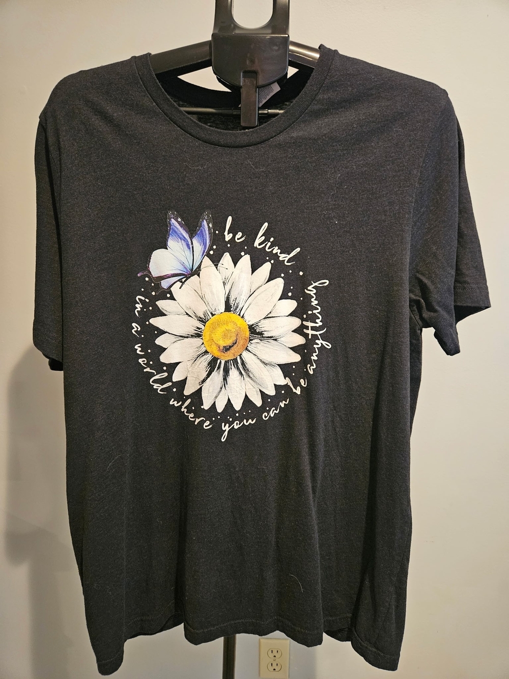 Women’s Black Daisy & Butterfly Graphic Tee